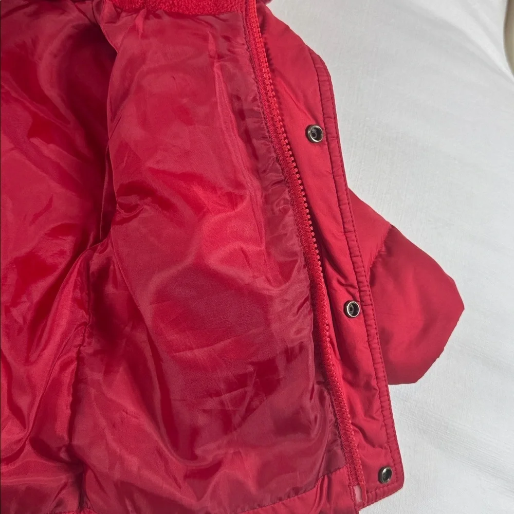 Polo Ralph Lauren Red Down Puffer Jacket‎ Detachable Hood Baby 12M RN113338